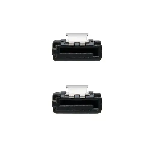 Nanocable CABLE SATA III DATOS 6G CON ANCLAJES, NEGRO, 0.5 M
