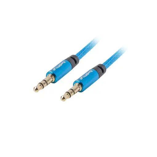 Lanberg CA-MJMJ-10CU-0020-BL cable de audio 2 m 3,5mm Azul