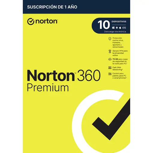 Norton 360 Premium Seguridad de antivirus Base Español 1 licencia(s) 1 año(s)