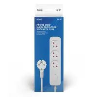 Savio Surge Protective 3-socket power strip 1.5m white LZ-07 3 salidas AC Tipo F 1