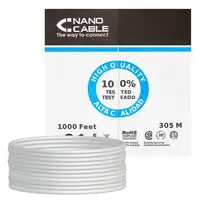 Nanocable CABLE RED RJ45 CAT.5E UTP RIGIDO AWG24, 305 M