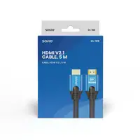 Savio HDMI (M) v2.1 cable 5m 8K copper blue-black golden tips CL-169 cable HDMI HD