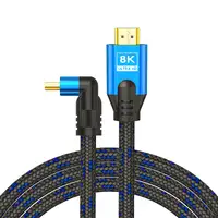 Savio CL-147 Kabel HDMI v2.1, ktowy,1.8m, mied, oplot baweniany, metalowe wtyczki