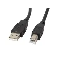 Lanberg CA-USBA-10CC-0005-BK cable USB USB 2.0 0,5 m USB B Negro