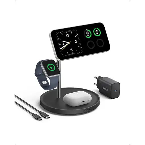 Anker MagGo Universal Negro USB Cargador inalámbrico Carga rápida Interior