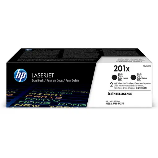 HP Paquete de 2 cartuchos de tóner negro Originales LaserJet 201X de alta capacida