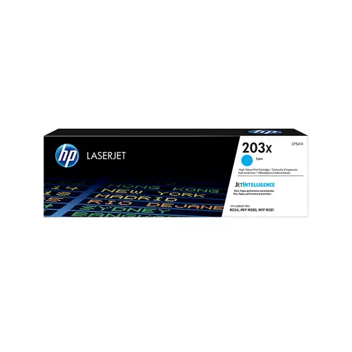 HP Cartucho de tóner Original LaserJet 203X cian de alta capacidad