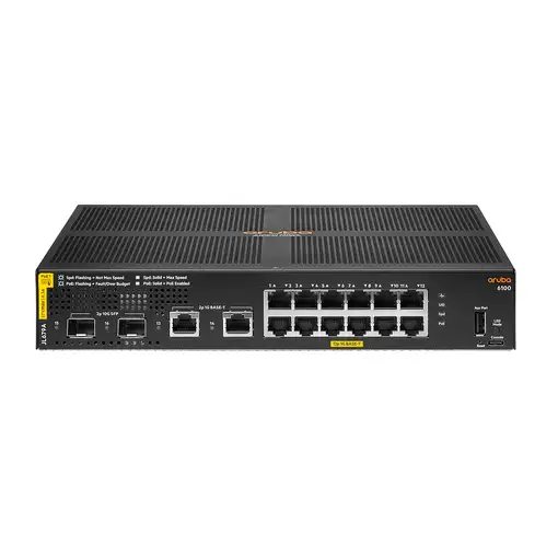 HPE Aruba Networking 6100 12G Class4 PoE 2G/2SFP+ 139W Gestionado L3 Gigabit Ether