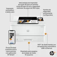 HP LaserJet Pro Impresora HP 4002dwe, Blanco y negro, Impresora para Pequeñas y me