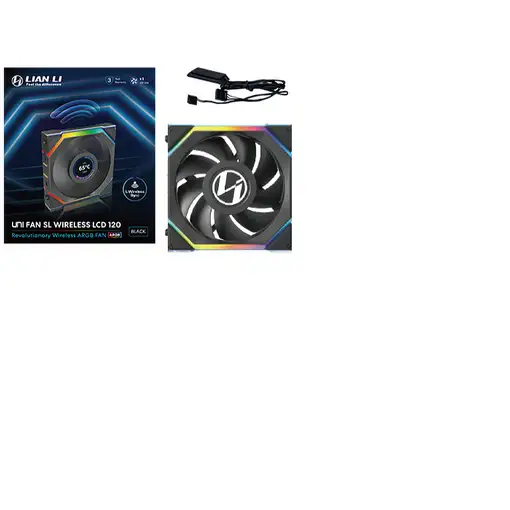 Lian Li UNI FAN SL Wireless LCD 120 Carcasa del ordenador Ventilador 12 cm Negro 1