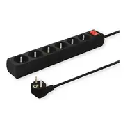 Savio LZ-01 Listwa zasilajca, 5 gniazd, 1,5m 5 salidas AC Tipo C 2500 W Negro