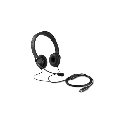 Kensington Auriculares USB-A clásicos con micrófono y control de volumen