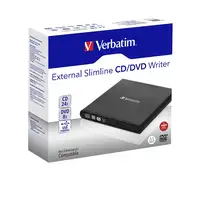 Verbatim Slimline CD/DVD unidad de disco óptico DVD-RW Negro
