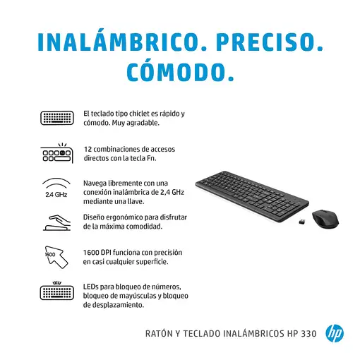 HP Combinación de teclado y ratón inalámbricos 330