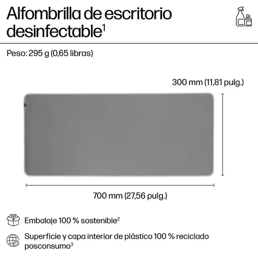 HP Alfombrilla de escritorio desinfectable 205