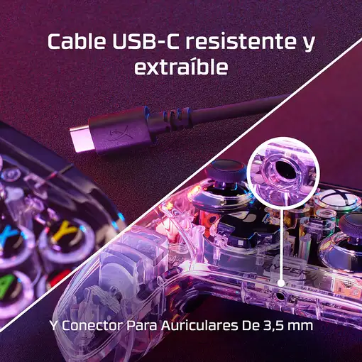 HyperX Clutch Gladiate - Mando gaming RGB con cable - Xbox