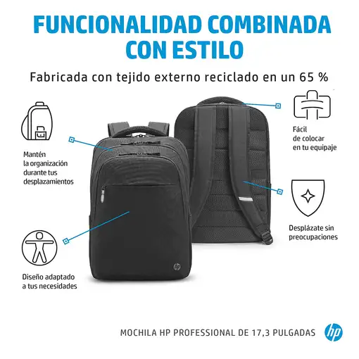 HP Mochila Professional de 17,3 pulgadas