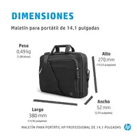 HP Maletín para portátil Professional de 14,1 pulgadas