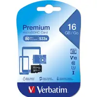 Verbatim Premium 16 GB MicroSDHC Clase 10