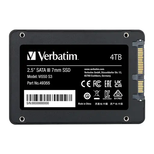 Verbatim Vi550 S3 4 TB 2.5" Serial ATA III 3D NAND