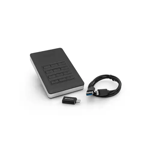Verbatim Disco duro portátil y seguro Store n Go de 1 TB con teclado