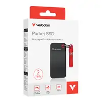 Verbatim Pocket SSD 2 TB USB Tipo C 3.2 Gen 2 (3.1 Gen 2) Negro, Rojo