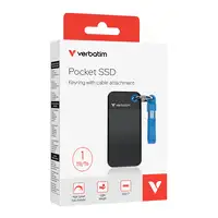 Verbatim Pocket SSD 1 TB USB Tipo C 3.2 Gen 2 (3.1 Gen 2) Negro, Azul