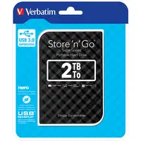 Verbatim Disco Duro Portátil Store 'n' Go USB 3.0 de 2 TB en color Negro