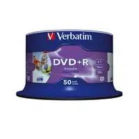 Verbatim DVD+R Wide Inkjet Printable No ID Brand 4,7 GB 50 pieza(s)