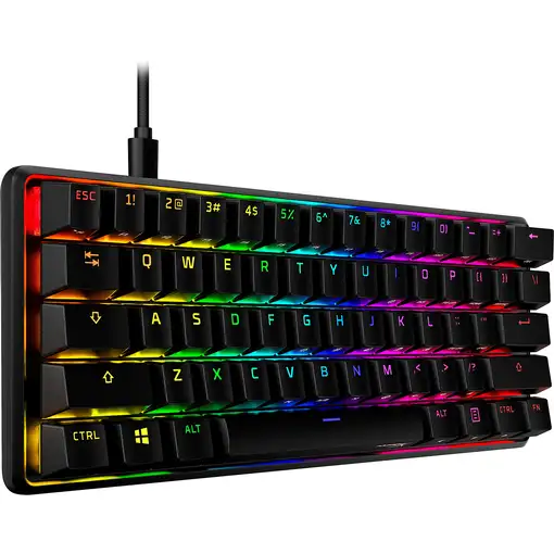 HyperX 60 Alloy Origins AQU Gaming Keyboard teclado Juego USB Negro