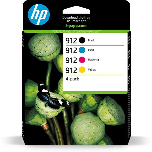 HP Paquete de 4 cartuchos de tinta Original 912 negro/cian/magenta/amarillo