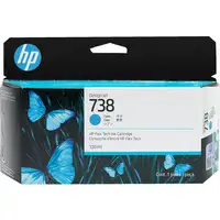 HP Cartucho de tinta cian DesignJet 738 de 130 ml