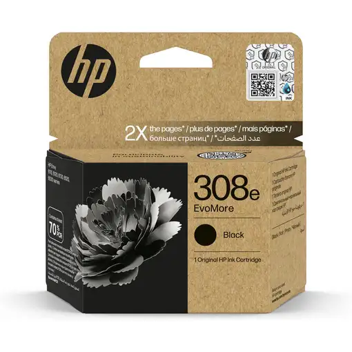 Hp tinta negro 7fp22ue 308e  320 copias evomore hp 308e negra