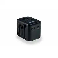 Verbatim 49544 adaptador de enchufe eléctrico Universal Negro