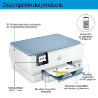 HP ENVY Inspire 7221e Inalámbrico All-in-One Color Impresora, Instant Ink; Impresi