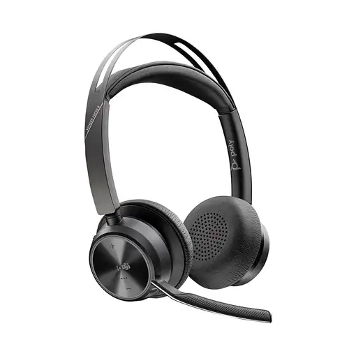 POLY Auriculares Voyager Focus 2 USB-C-C con certificación Microsoft Teams + adapt