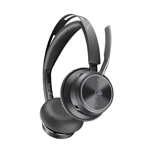 POLY Auriculares Voyager Focus 2 USB-C-C con certificación Microsoft Teams + adapt