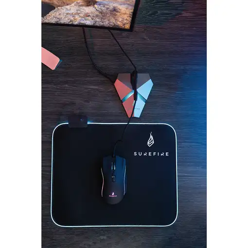 SureFire Silent Flight RGB-320 Alfombrilla de ratón para juegos Negro