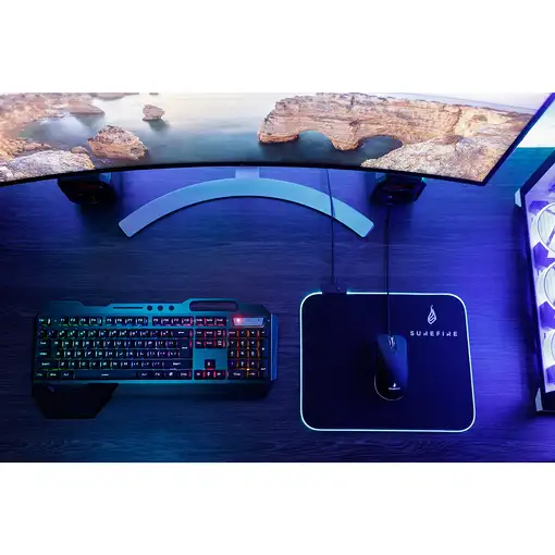 SureFire Silent Flight RGB-320 Alfombrilla de ratón para juegos Negro
