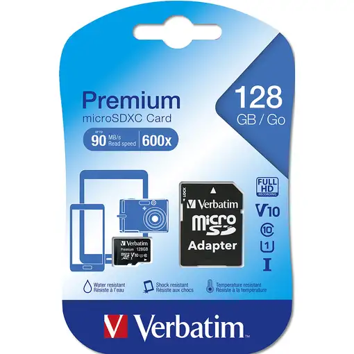 Verbatim Premium 128 GB MicroSDXC UHS-I Clase 10