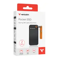 Verbatim Pocket SSD 2 TB USB Tipo C 3.2 Gen 2 (3.1 Gen 2) Negro, Naranja