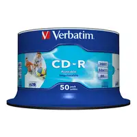 Verbatim CD-R AZO Wide Inkjet Printable no ID 700 MB 52x 50 pieza(s)