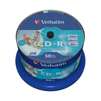 Verbatim CD-R AZO Wide Inkjet Printable no ID 700 MB 52x 50 pieza(s)
