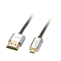 Lindy 41680 cable HDMI 0,5 m HDMI tipo A (Estándar) HDMI tipo D (Micro) Negro, Pla