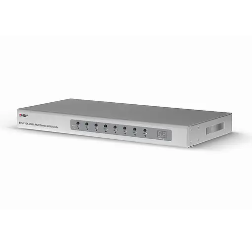 Lindy 39526 interruptor KVM Montaje en rack Plata