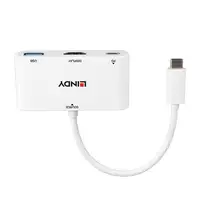 Lindy 43340 Adaptador gráfico USB 3840 x 2160 Pixeles Blanco