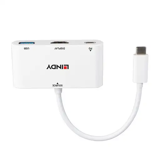 Lindy 43340 Adaptador gráfico USB 3840 x 2160 Pixeles Blanco