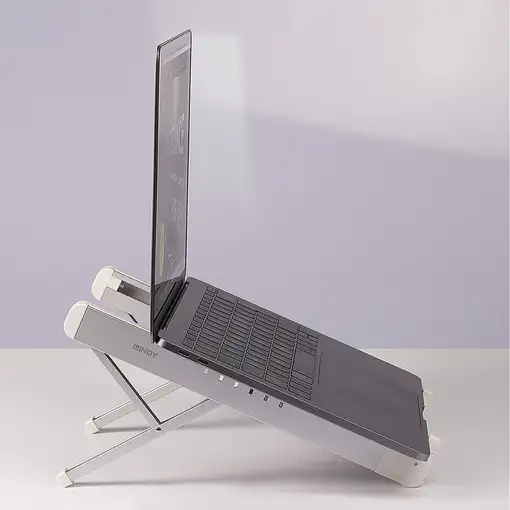 Lindy 20916 soporte para ordenador portátil Plata, Blanco 39,6 cm (15.6")