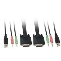 LevelOne KVM de 2 puertos, DVI, USB, Audio