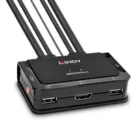 Lindy 42345 interruptor KVM Montaje en rack Negro